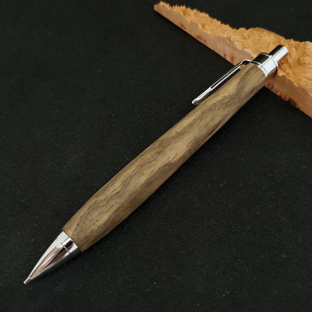 No.25ハンドメイド木軸シャーペン黒柿