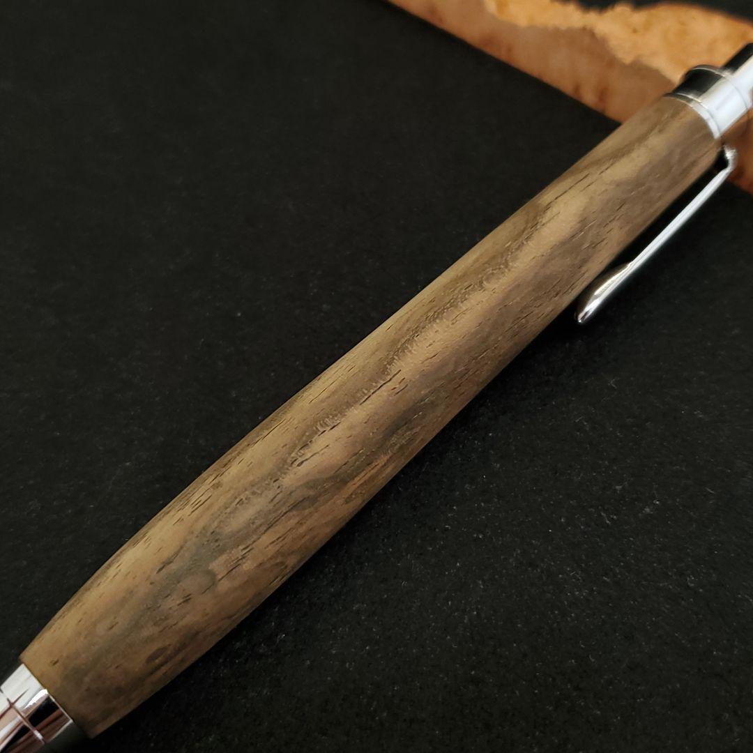 No.25ハンドメイド木軸シャーペン黒柿