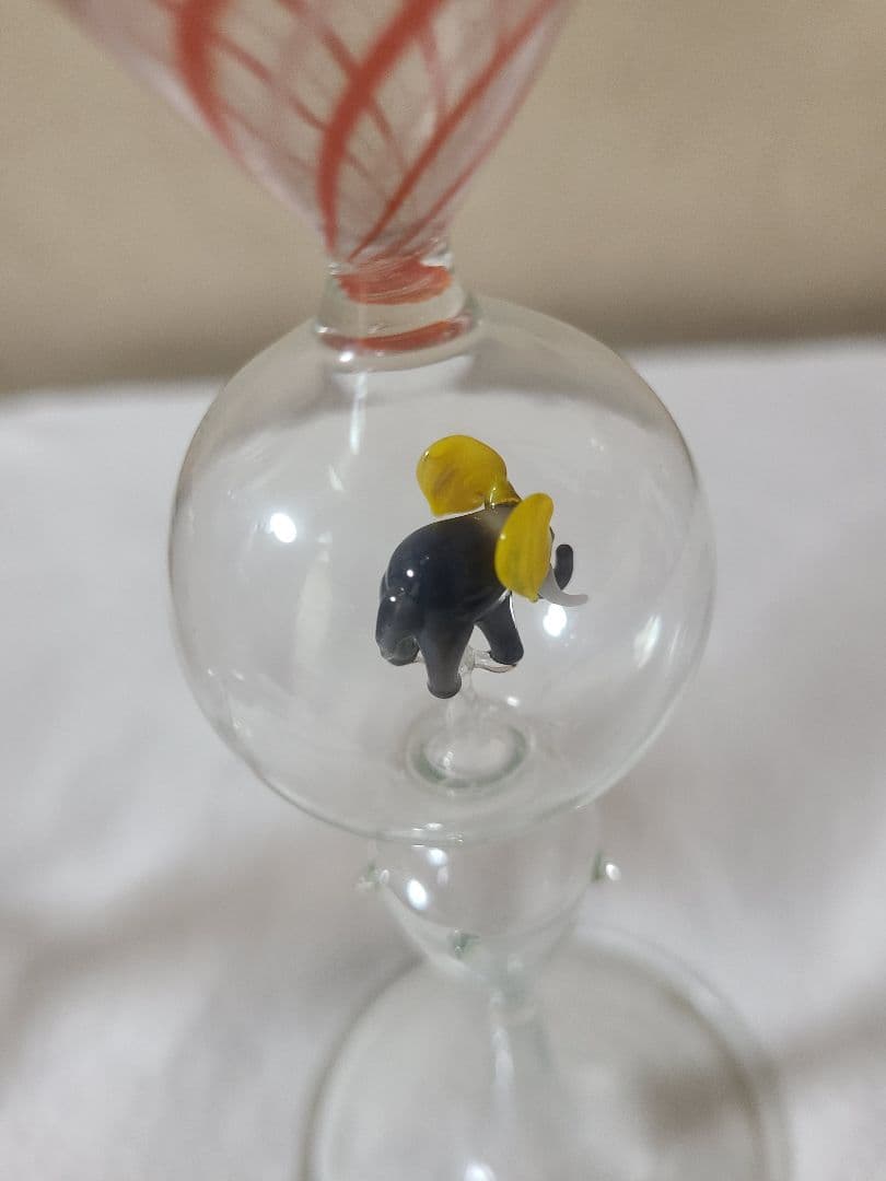 オーストリア　アンティークビミニ　レース吹きガラス