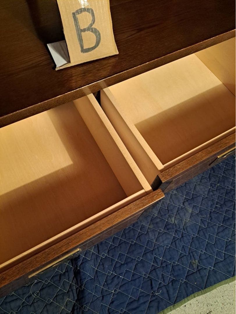 domani カリモク チェスト マホガニー無垢材 引き出し 収納 3段 4杯