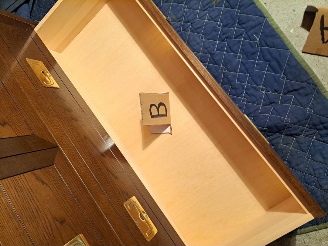 domani カリモク チェスト マホガニー無垢材 引き出し 収納 3段 4杯