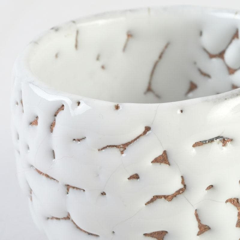 バラ　萩焼　三輪休雪造　盃　ぐい呑　共箱　V　9573