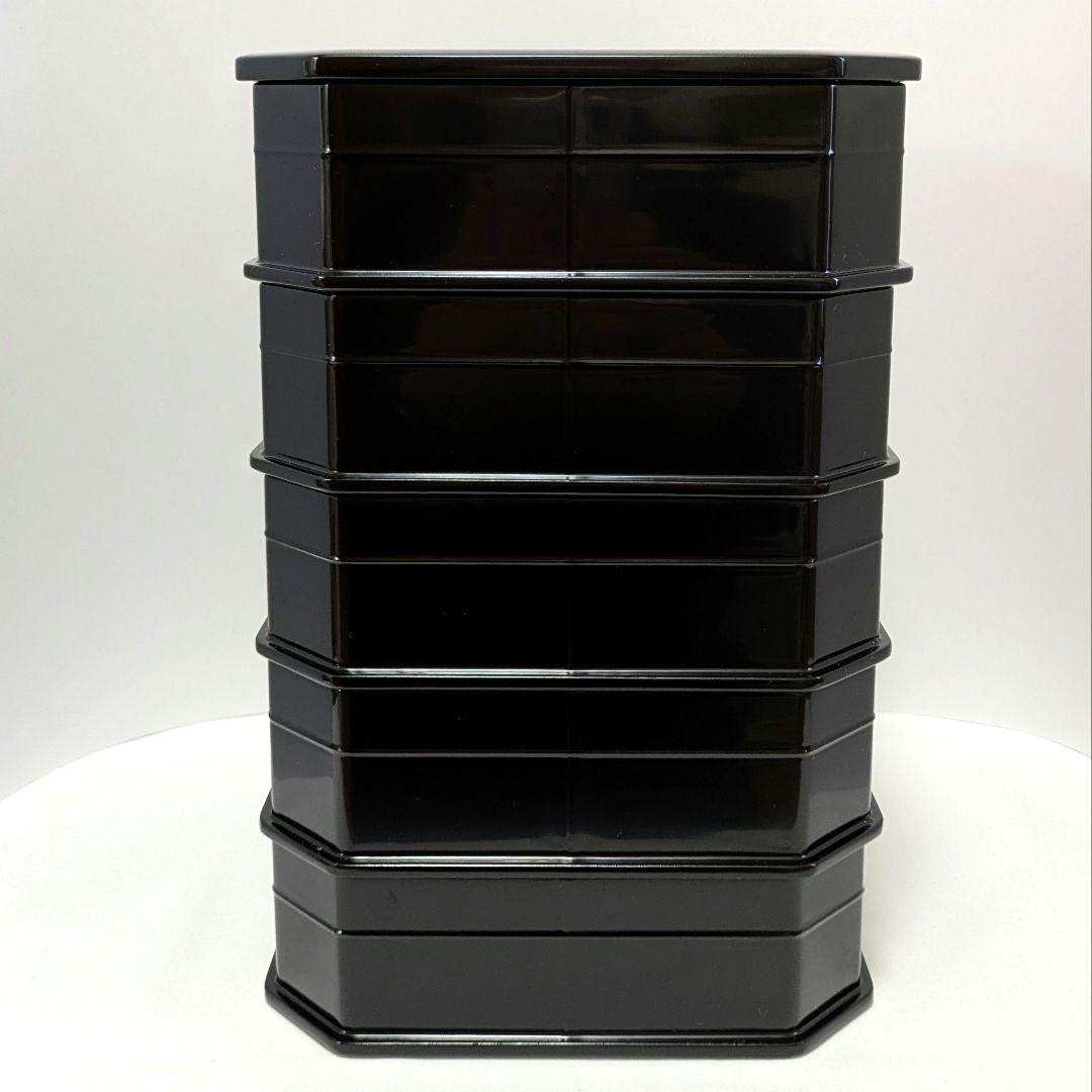 縁高重　重箱　黒真塗　菓子器　 茶道具　古物　中村宗悦