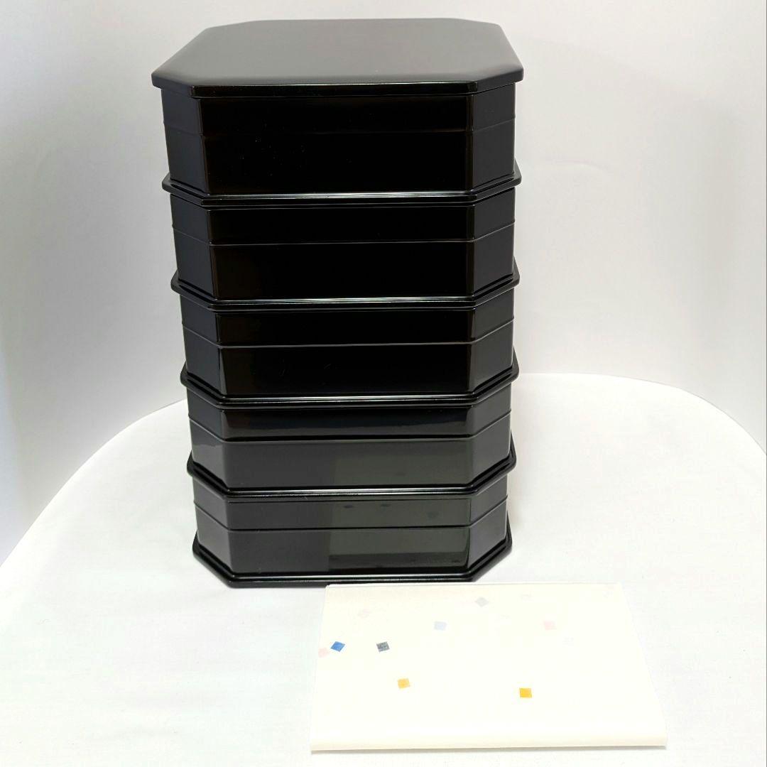 縁高重　重箱　黒真塗　菓子器　 茶道具　古物　中村宗悦