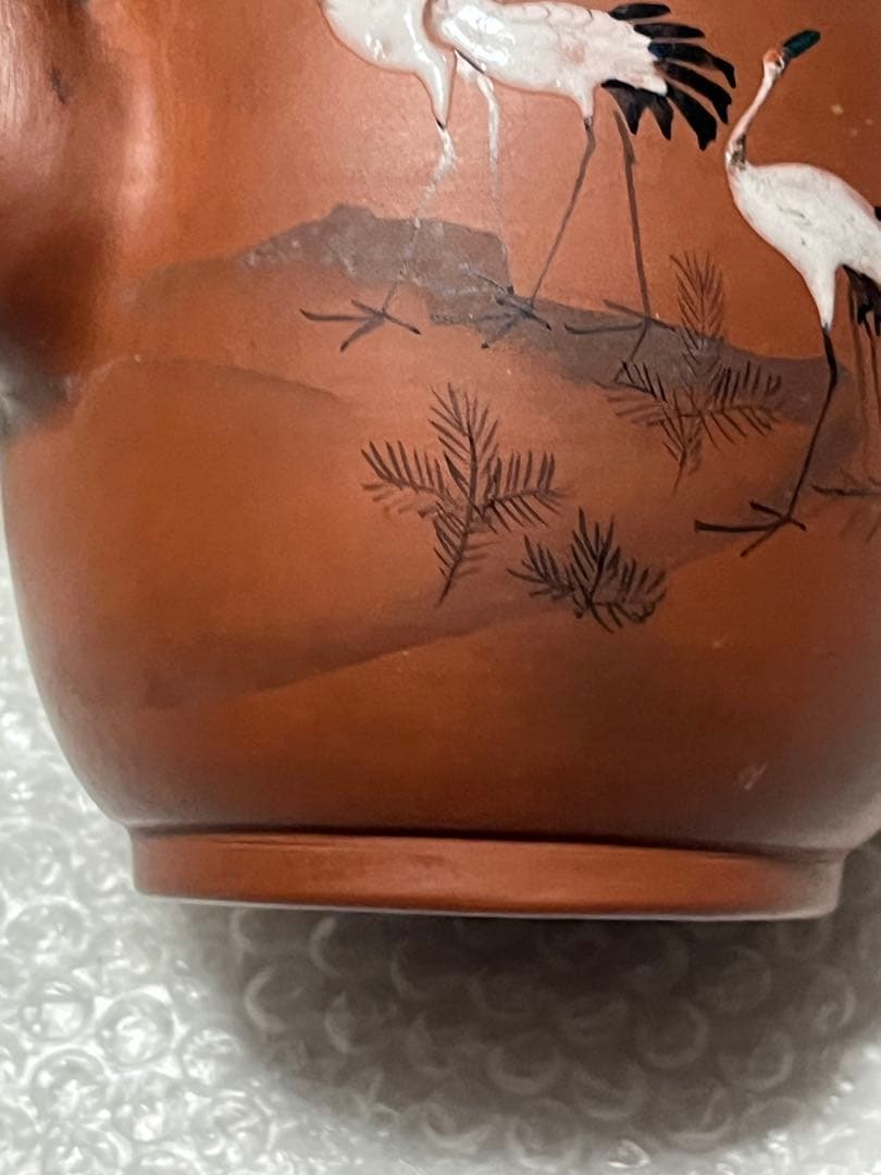 急須　ポット　茶器　常滑焼　雪香　朱泥