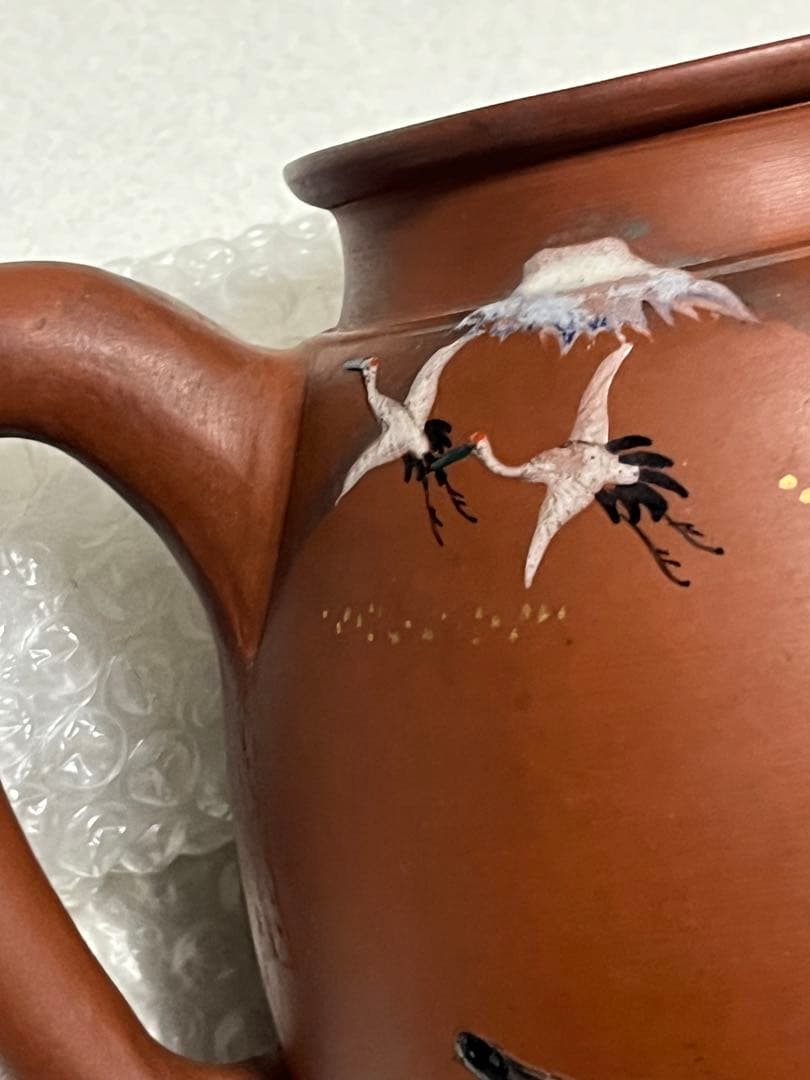 急須　ポット　茶器　常滑焼　雪香　朱泥