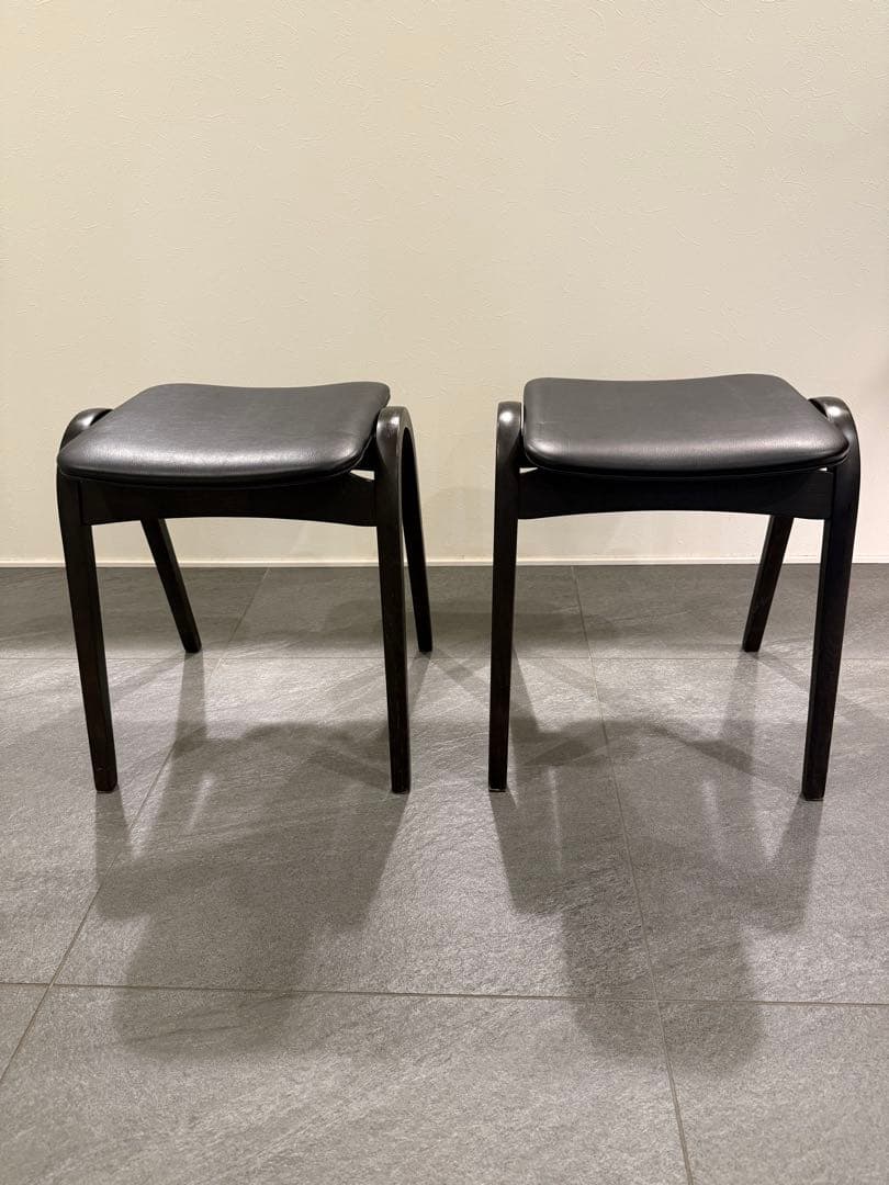 秋田木工　202スタッキングスツール 二脚セット