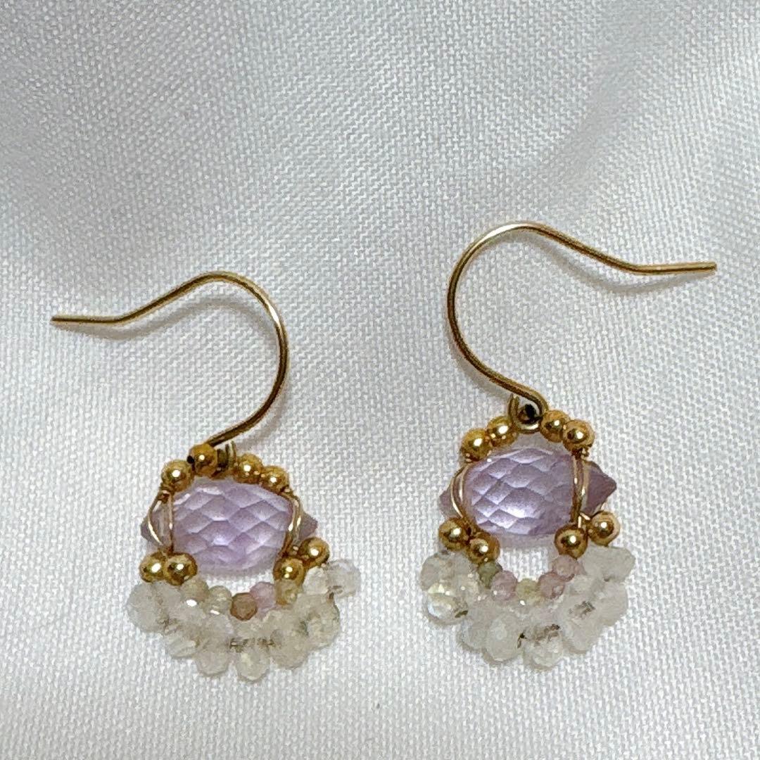 【完売品】エヴァハヌソヴァ フォー アガット 天然石 ピアス k10