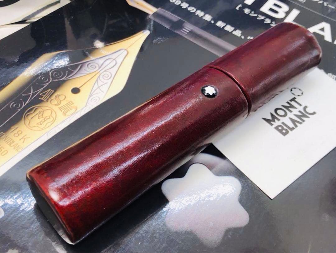 モンブラン　★巨匠ロマノメイのハンドメイド一生物★フローレンス製ペンポーチの逸品