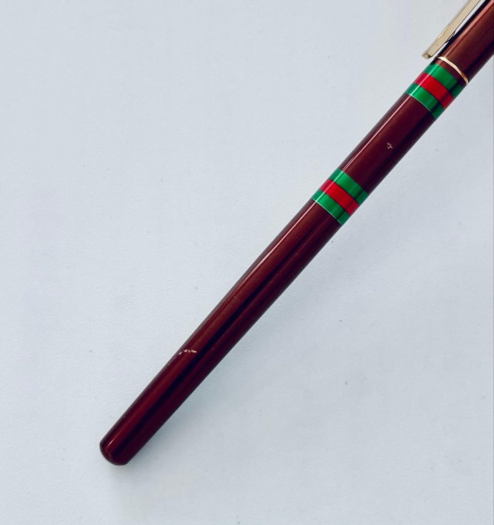 イタリア製◆グッチ 高級ボールペン GUCCI ブラウン軸 ヴィンテージ