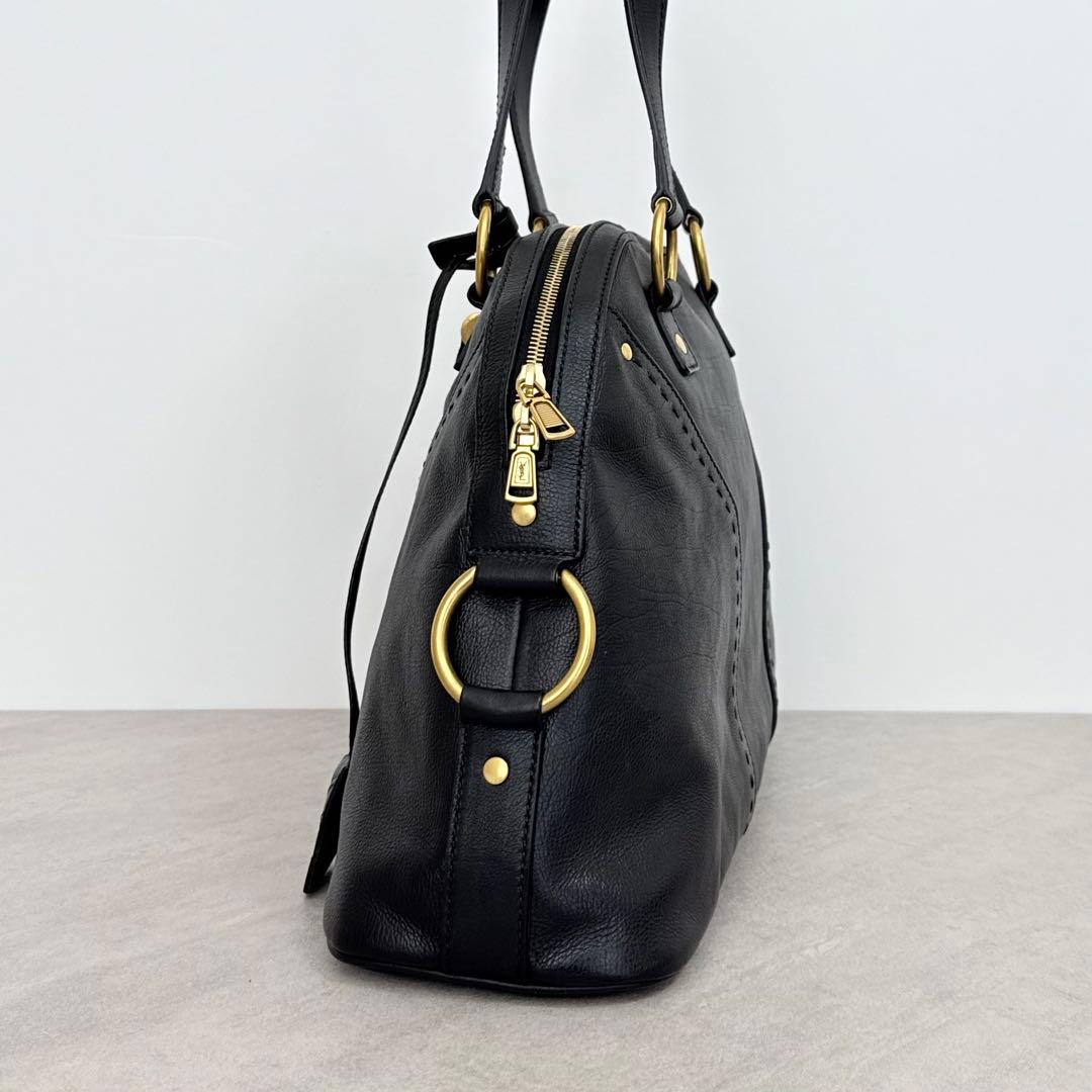 Yves Saint Laurent ミューズ トゥ ハンドバッグ ブラック