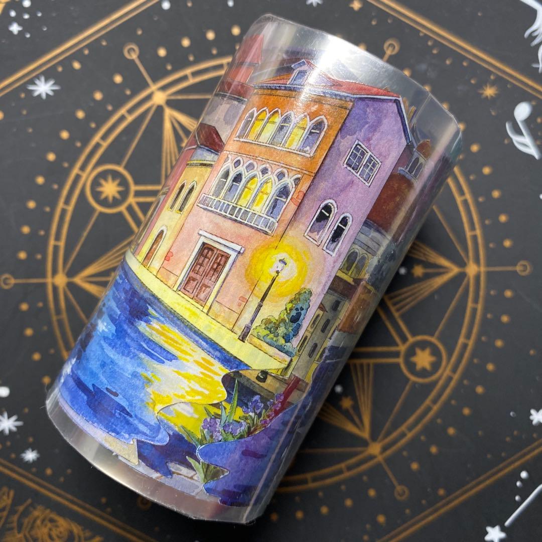 【9427】海外　3/5/巻　PETマスキングテープ　ヴェニス 夜景　背景装飾系