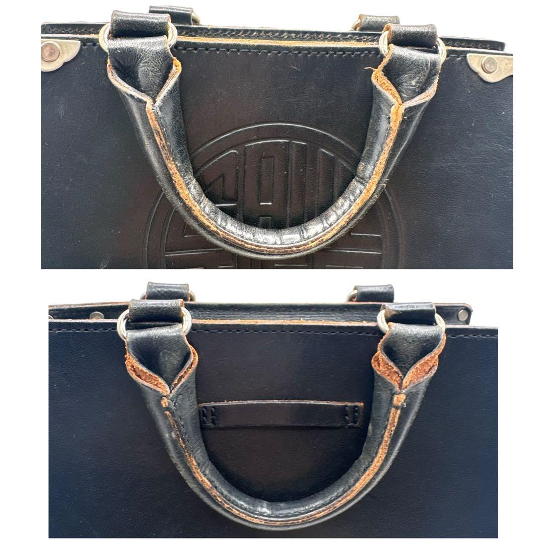 VINTAGE ゴルチエ ミニ ハンドバッグ レザー 黒