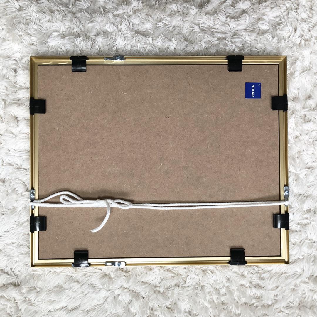 アクリル画　原画　「小さな花壇02」額縁付　SMサイズ