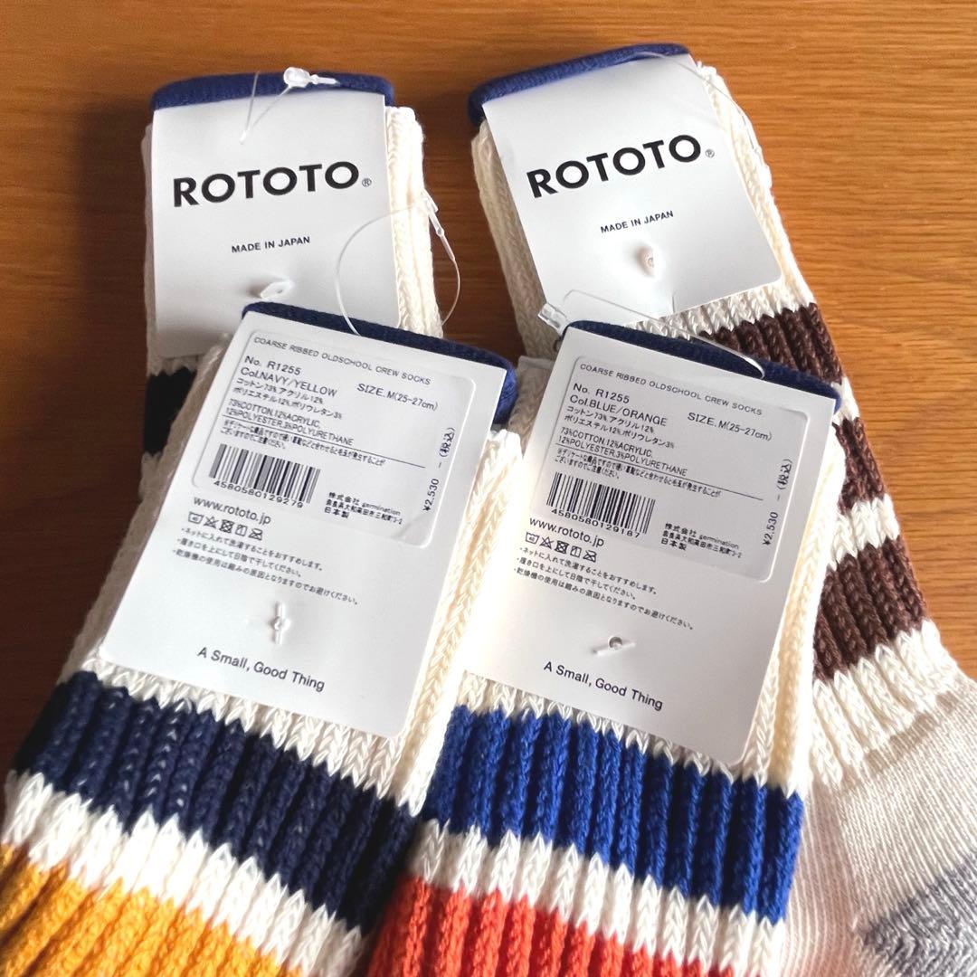 ROTOTO コースリブオールドスクールソックス M25-27cm 靴下　４足