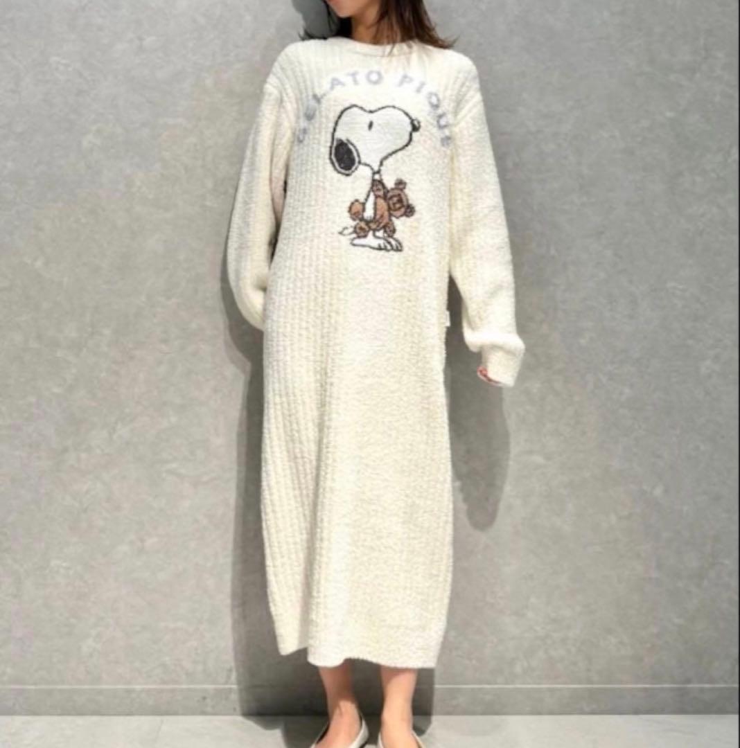 ジェラートピケ SNOOPYジャガードワンピース スヌーピー ジェラピケ