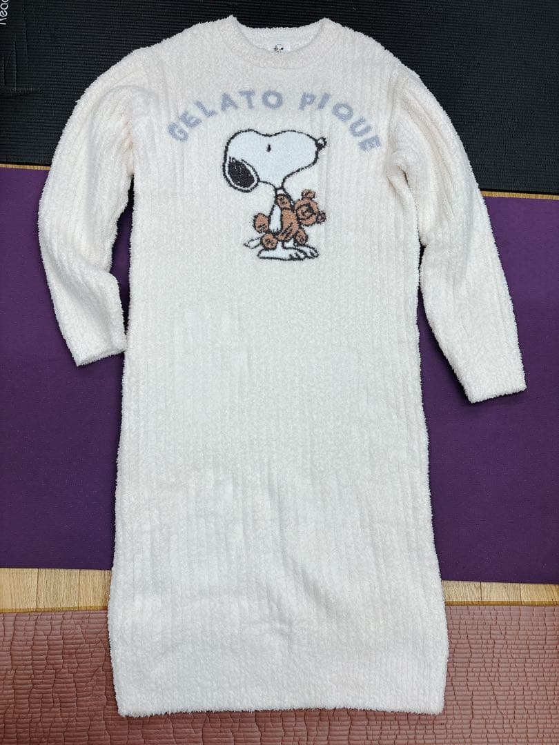 ジェラートピケ SNOOPYジャガードワンピース スヌーピー ジェラピケ