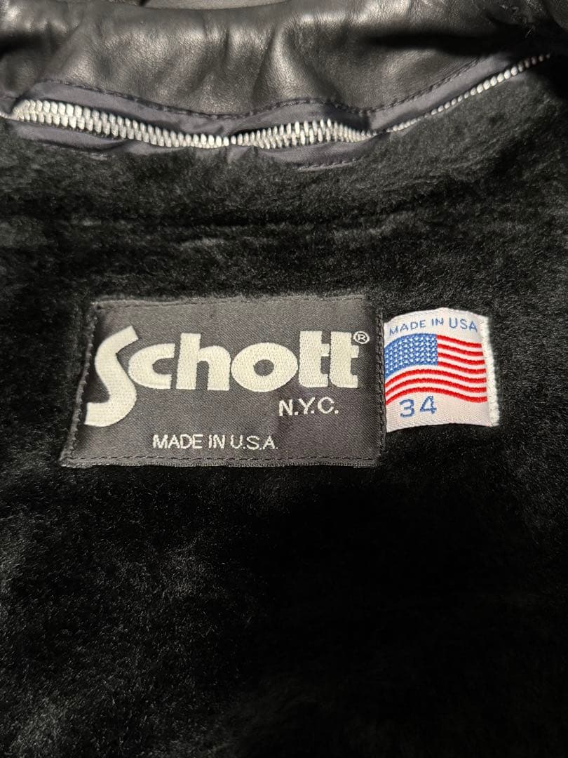 Schott 641 シングルライダース USA製 34 ボアライナー付き