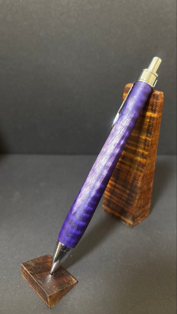 ［栃　縮杢　虎杢　カーリー］ 木軸ペン　木軸　シャーペン　木軸シャーペン