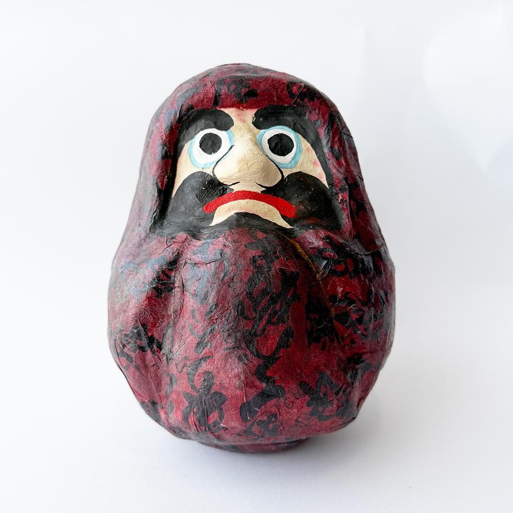 廃絶　下総玩具　達磨 16cm 張り子 ダルマ 松本節太郎 下総　根戸工房