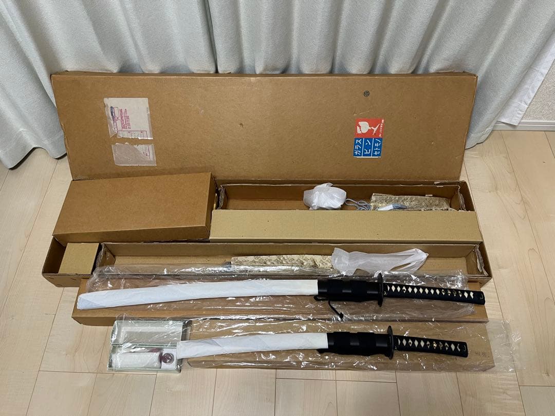 日本アンティックギャラリー　大小セット　居合刀　模造刀 黒柄　五郎入道政宗