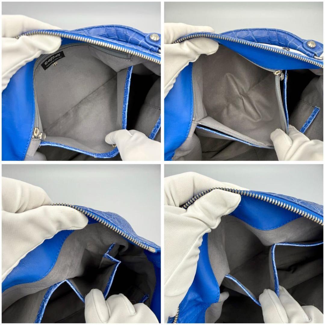 JRA認定 BAGFAN マットクロコダイル ハンドバッグ ショルダー 2WAY