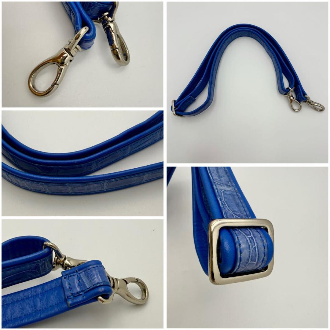 JRA認定 BAGFAN マットクロコダイル ハンドバッグ ショルダー 2WAY