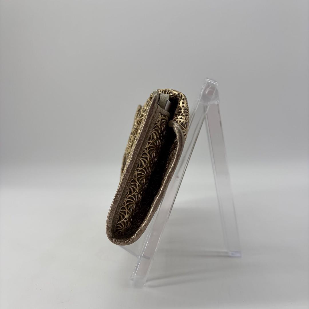 16456✨未使用✨ヒロコハヤシ 長財布 フラップ ジラソーレ ゴールド