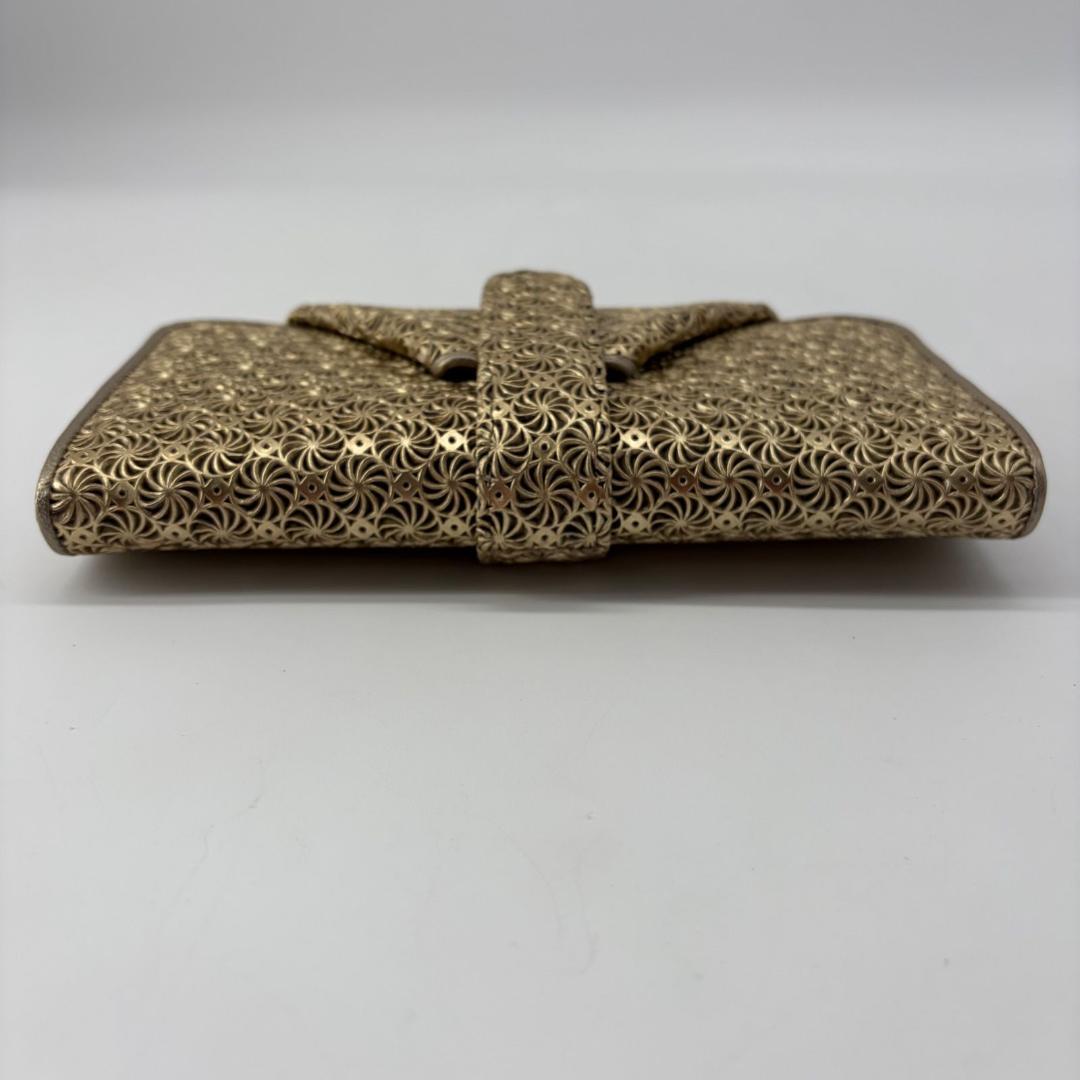 16456✨未使用✨ヒロコハヤシ 長財布 フラップ ジラソーレ ゴールド