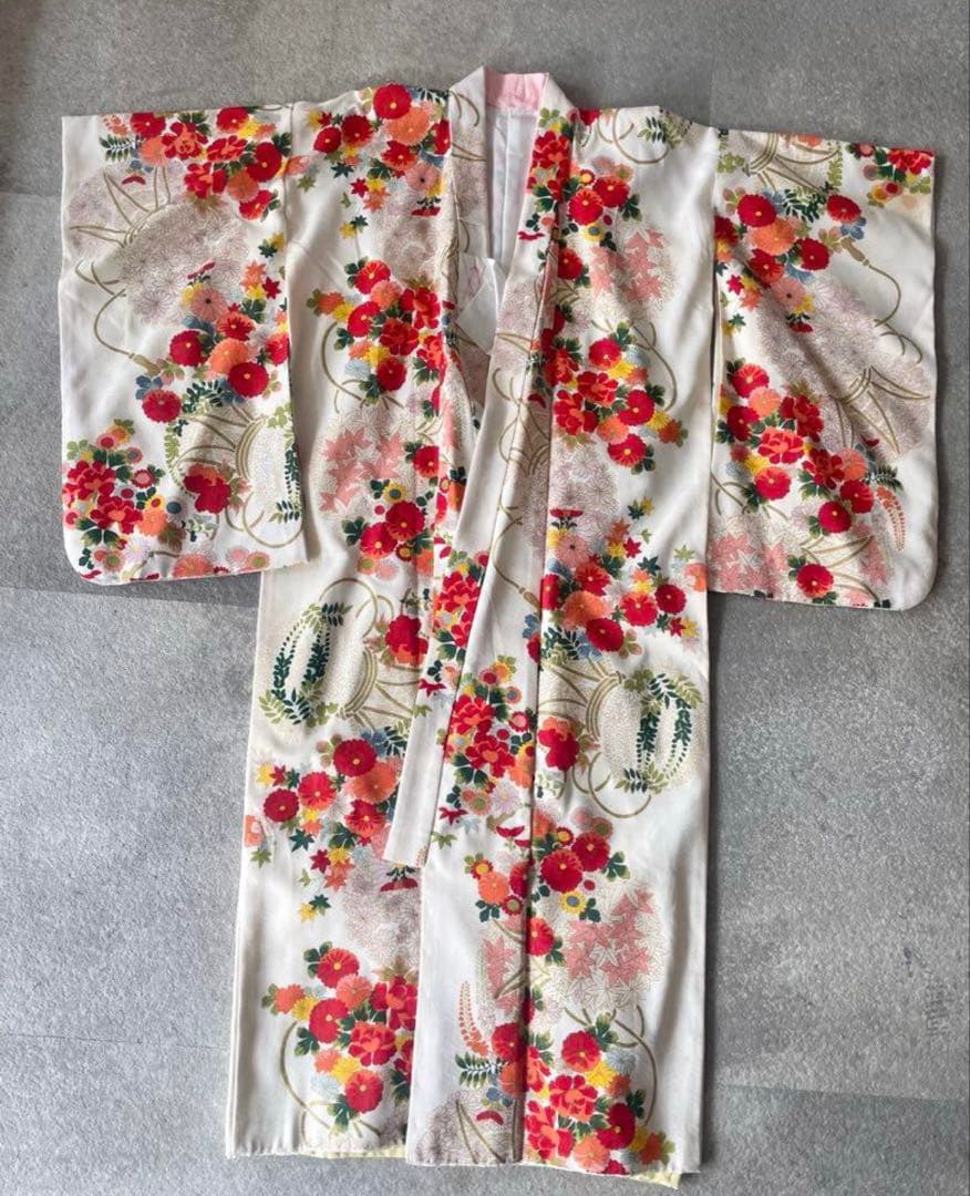 七五三7歳　着物　アンティーク　骨董品　ヴィンテージ　古典柄