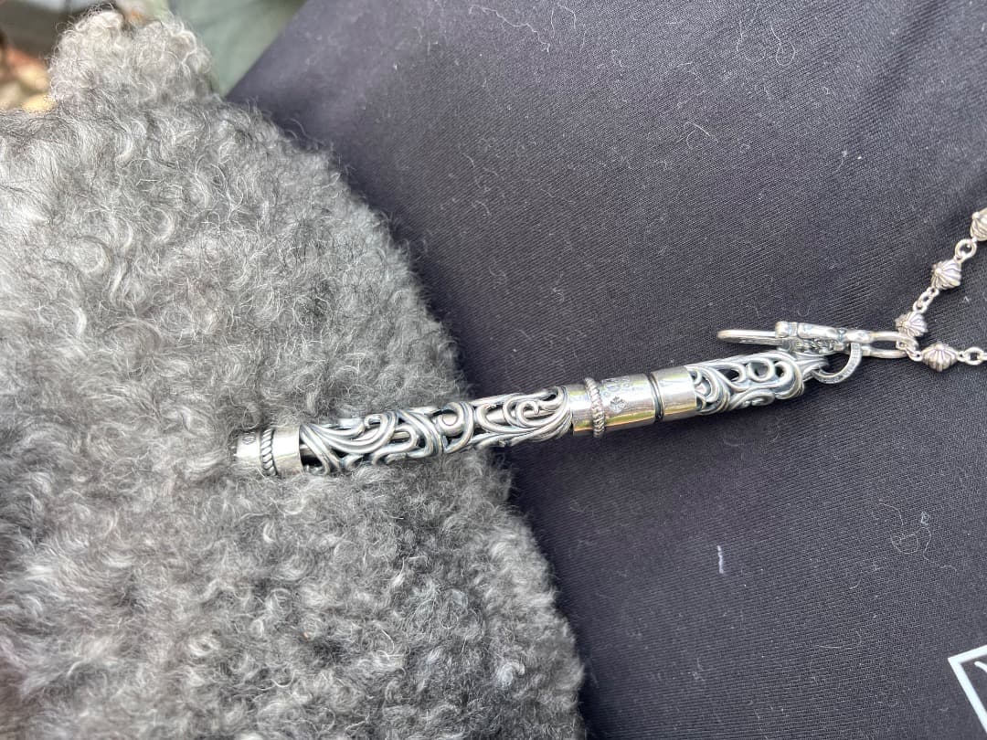 S925刻印有：重厚シルバーペンダントとしても使えるペン　SZB001