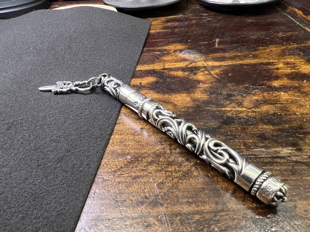 S925刻印有：重厚シルバーペンダントとしても使えるペン　SZB001