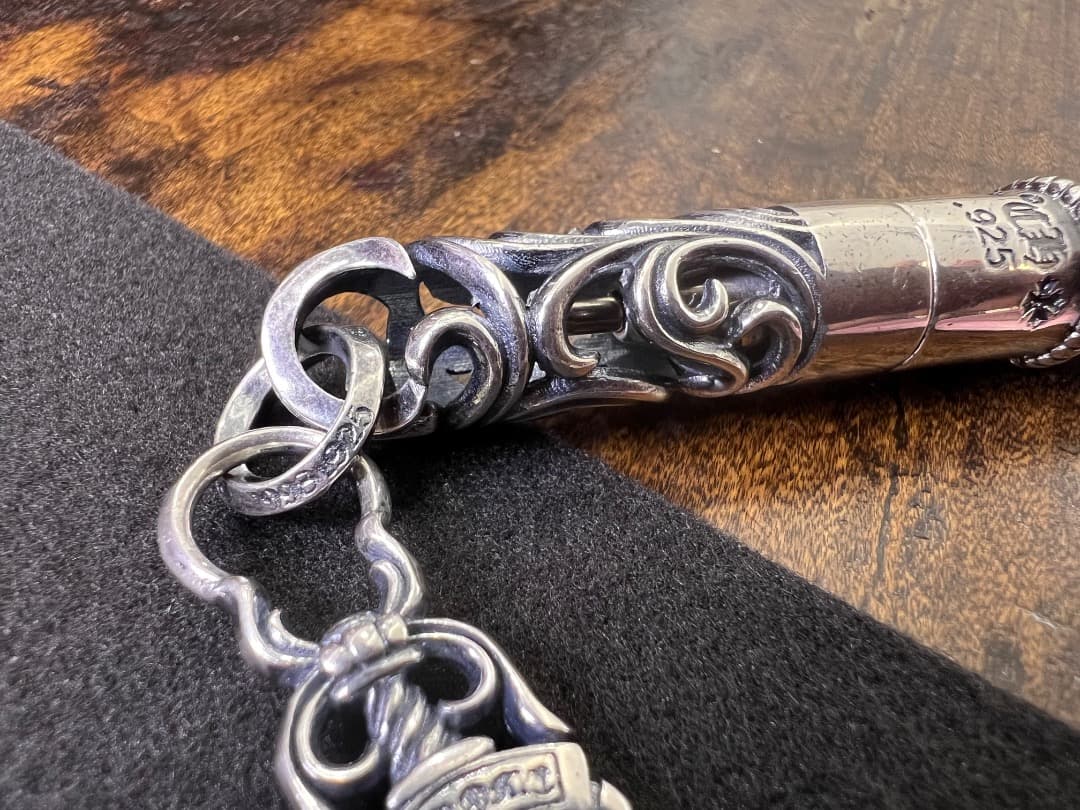 S925刻印有：重厚シルバーペンダントとしても使えるペン　SZB001