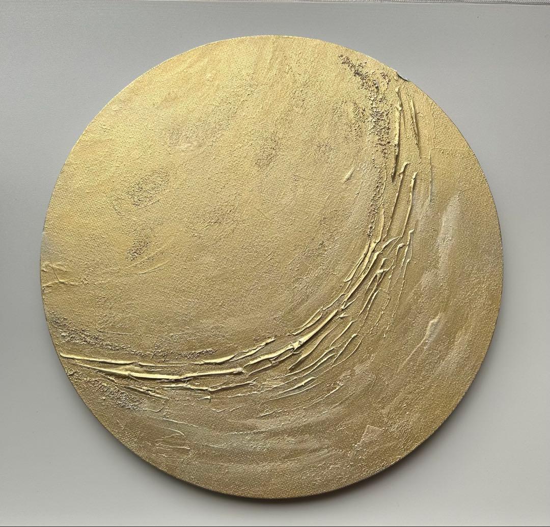 -Texture Art／30cm サークル N.キャンバスボード a