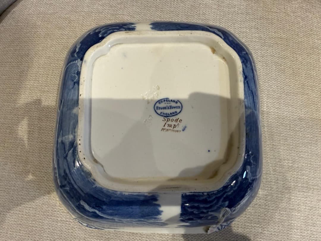 Spode アンティーク風四角い皿