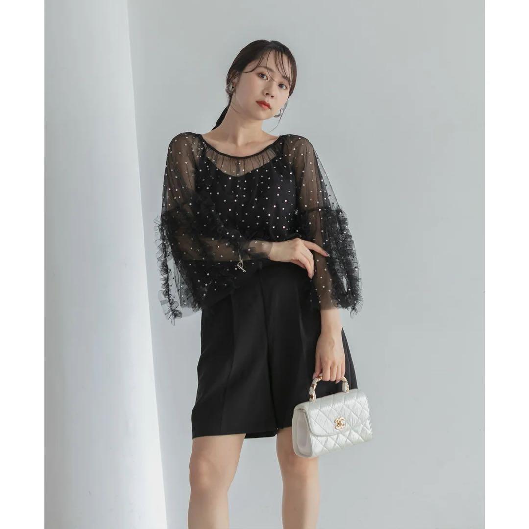 Leja ドットストーンオフショルIラインワンピース