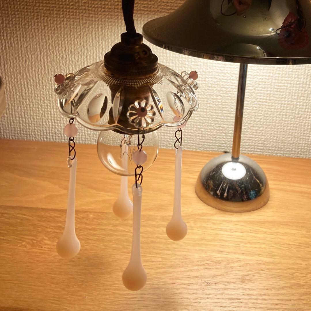 ミニシャンデリア　1920年　（オパールセント）フランス　アンティーク　シェード