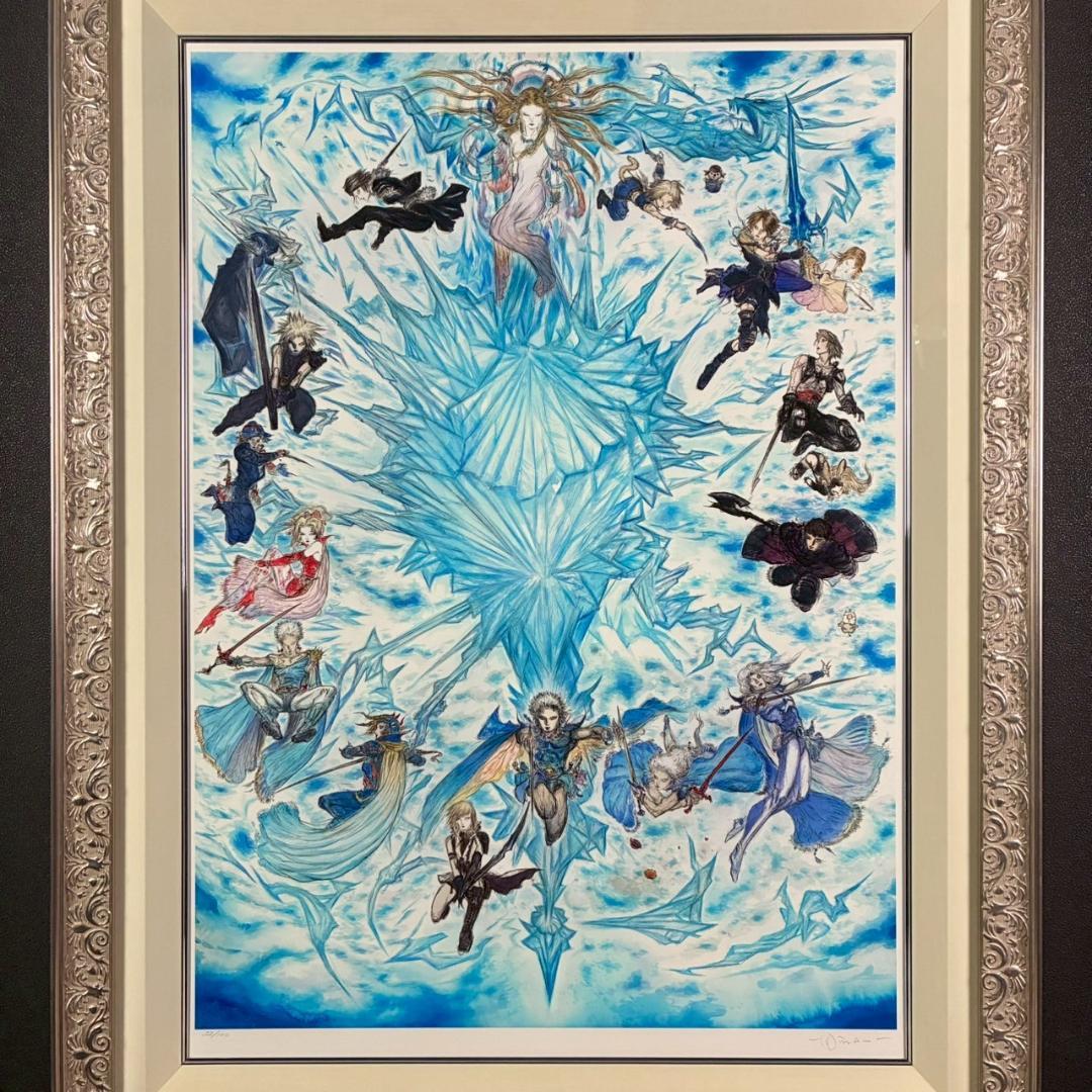 美品 天野喜孝「HEROES」ジクレ版画 直筆サイン入 大作 作品保証書有 FF