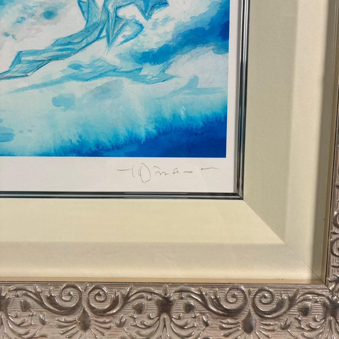 美品 天野喜孝「HEROES」ジクレ版画 直筆サイン入 大作 作品保証書有 FF