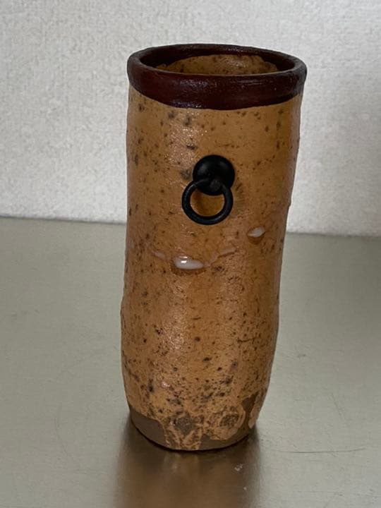 置き掛け花入れ　杉本立夫　泥牛　京都大吉主人