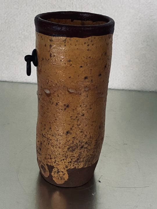 置き掛け花入れ　杉本立夫　泥牛　京都大吉主人