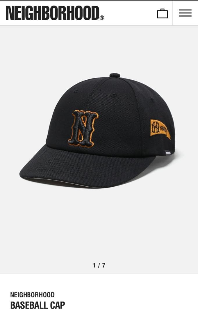 ク*オ様 NEIGHBORHOOD BASEBALL CAP ブラック×ゴールド