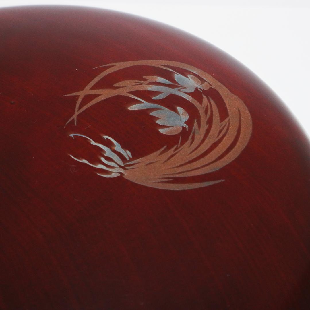 石原抱真 四君子蒔絵 春慶光琳形 菓子器 共箱