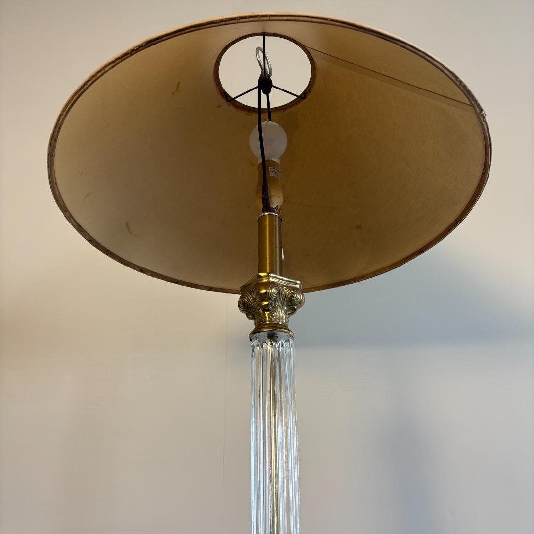 アンティーク　クリアガラス×真鍮 フロアランプ
