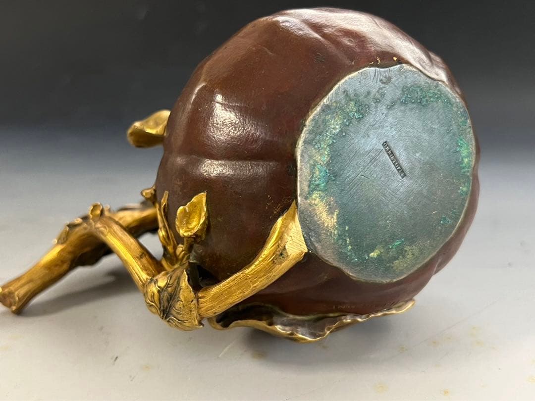 クリストフル　ブロンズ　花瓶　作家H.Varenne 1900年　レア