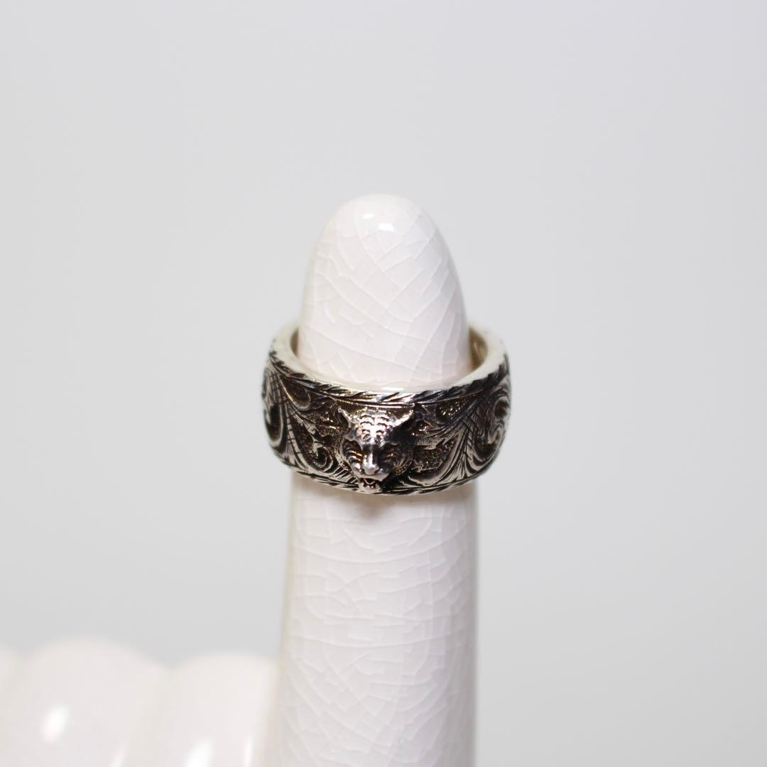 新品未使用 GUCCI キャットヘッド 定番シルバーリング 12号 指輪