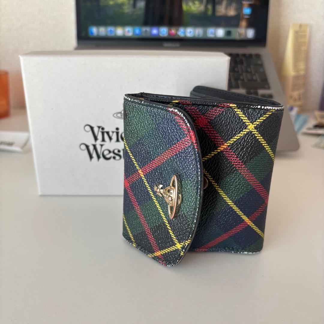 Vivienne Westwood タータンチェック 二つ折り財布 derby