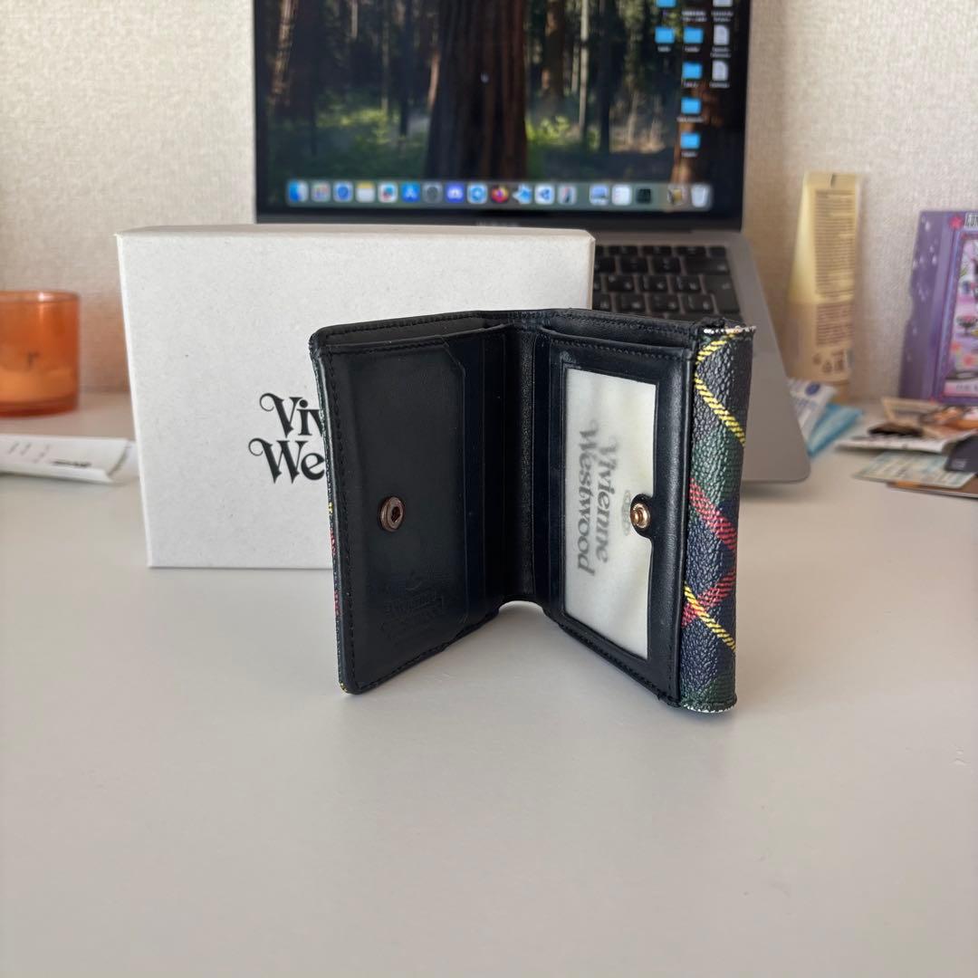 Vivienne Westwood タータンチェック 二つ折り財布 derby