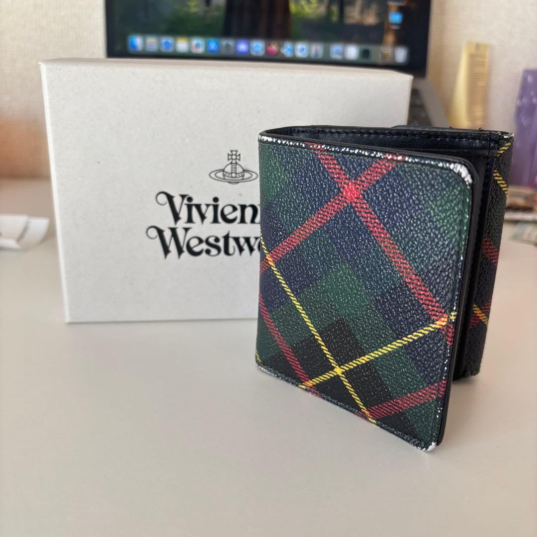 Vivienne Westwood タータンチェック 二つ折り財布 derby