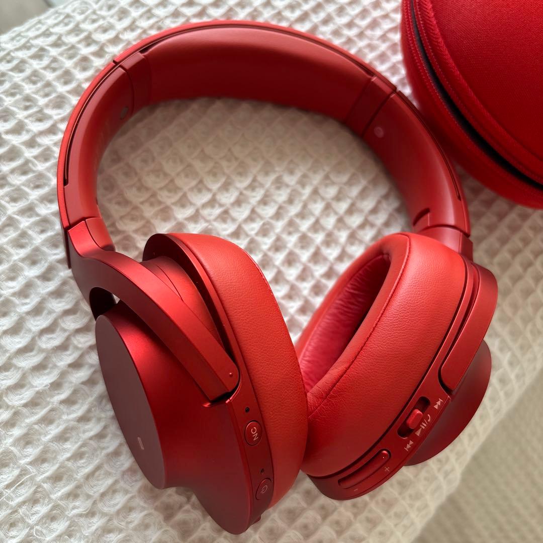 SONY ワイヤレスヘッドホン MDR-100ABN レッド 赤